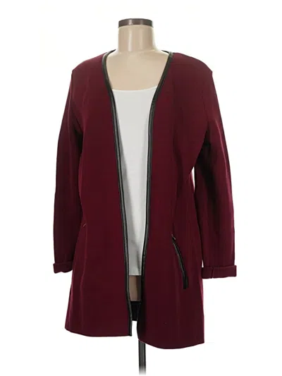 Pre-owned Charter Club Coat In Burgundy