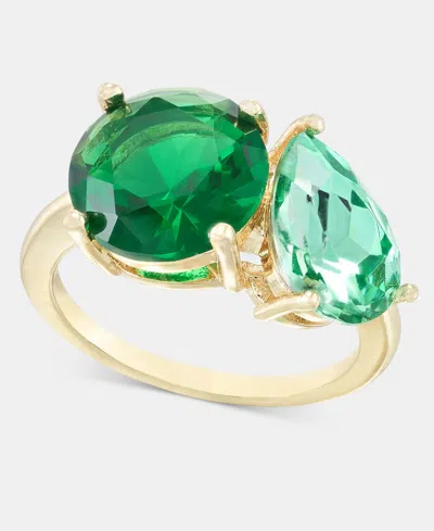 Charter Club Color Crystal Two-stone Ring, Macy's Exclusive In Green