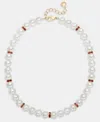 Charter Club Color Pave & Imitation Pearl Beaded Collar Necklace, 16" + 2" Extender, Macy's Exclusive In White