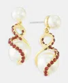 Charter Club Color Pave & Imitation Pearl Drop Earrings, Macy's Exclusive In Gold