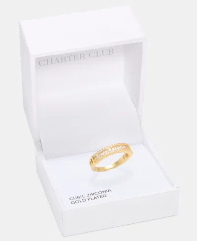 Charter Club Cubic Zirconia Band Ring, Macy's Exclusive In Gold