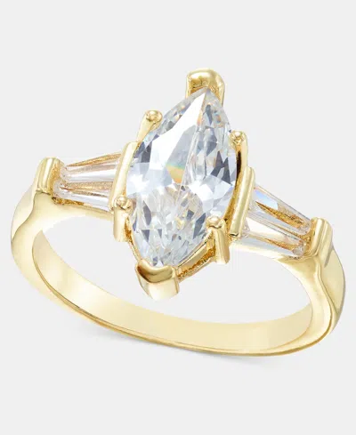 Charter Club Cubic Zirconia Marquise Ring, Macy's Exclusive In Gold
