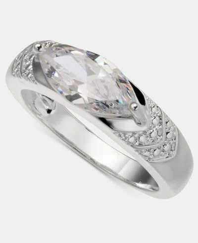 Charter Club Cubic Zirconia Ring, Macy's Exclusive In Silver