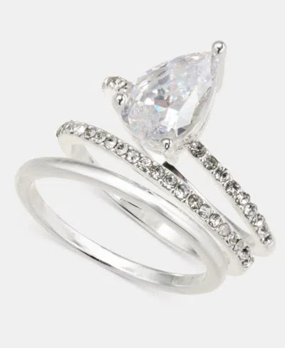Charter Club Cubic Zirconia Ring Set, Macy's Exclusive In Metallic