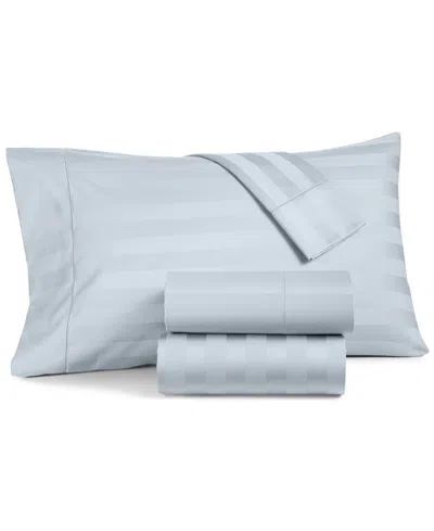 Charter Club Damask 1.5" Stripe 550 Thread Count 100% Cotton 3-pc. Sheet Set, Twin, Created For Macy's In Vapor