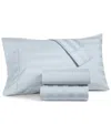 Charter Club 1.5" Stripe 550 Thread Count 100% Cotton 4-pc. Sheet Set, Queen, Exclusively At Macy's In Vapor