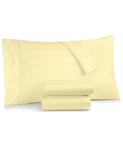 Charter Club Damask 1.5" Stripe 550 Thread Count 100% Cotton 4-pc. Sheet Set, King, Created For Macy's In Buttercup