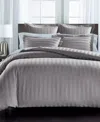 Charter Club 1.5" Stripe 550 Thread Count 100% Cotton 3-pc. Duvet Cover Set, Full/queen, Exclusively At Macy's In Charcoal