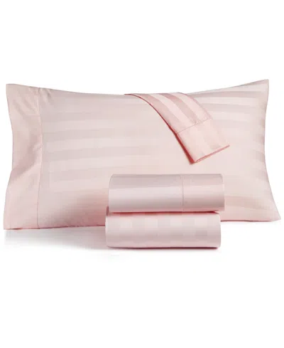 CHARTER CLUB 1.5" STRIPE 550 THREAD COUNT 100% COTTON 4-PC. SHEET SET, QUEEN, EXCLUSIVELY AT MACY'S