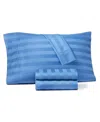 Charter Club 1.5" Stripe 550 Thread Count 100% Cotton 4-pc. Sheet Set, Queen, Exclusively At Macy's In Ocean