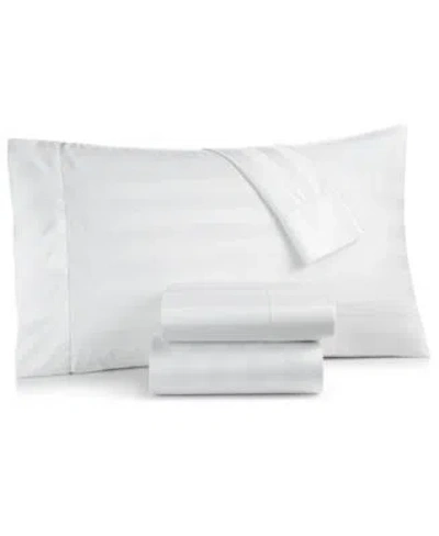 Charter Club Damask 1.5 Stripe 550 Thread Count 100 Cotton Sheet Sets Created For Macys In Pebble