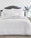Charter Club Closeout!  Seersucker Ombre Stripe, King Comforter Set, Exclusively At Macy's In Grey
