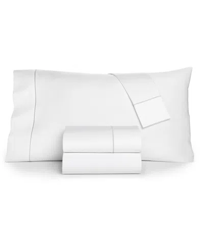 Charter Club Damask Solid 550 Thread Count 100% Cotton 4-pc. Sheet Set, Full, Created For Macy's In Smoke Hem