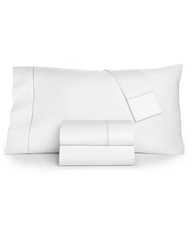Charter Club Solid 550 Thread Count 100% Cotton 4-pc. Sheet Set, Full, Exclusively At Macy's In Smoke Hem