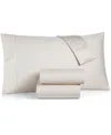 CHARTER CLUB DAMASK SOLID 550 THREAD COUNT 100% COTTON 4-PC. SHEET SET, QUEEN, CREATED FOR MACY'S