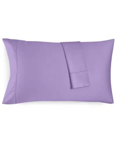 Charter Club Damask Solid 550 Thread Count 100 Cotton Sheet Sets Created For Macys In Purple
