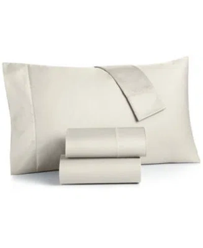 Charter Club Damask Solid 550 Thread Count 100 Cotton Sheet Sets Created For Macys In Red Currant Hem