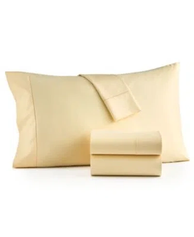 Charter Club Damask Solid 550 Thread Count 100 Cotton Sheet Sets Created For Macys In Yellow