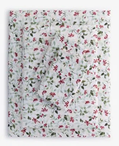 Charter Club Designs 550 Thread Count Printed Cotton Sheet Sets Exclusively At Macys In Candy Cane Stripe White