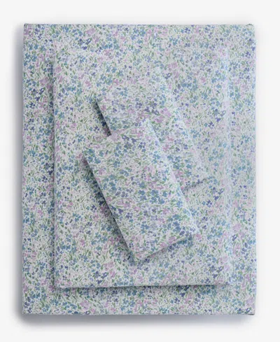 Charter Club Ditsy Floral Printed 550-thread Count 3-pc. Sheet Set, Twin, Exclusively At Macy's In Blue