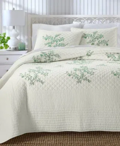 Charter Club Eden Embroidery Quilt Set Macys Exclusive In Green
