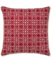 Charter Club Embroidered Tiles Decorative Pillow, 20" X 20", Exclusively At Macy's In Red