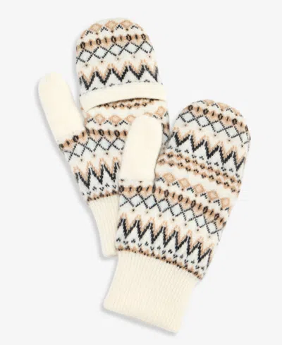 Charter Club Fair Isle Cashmere Nordic Mittens, Macy's Exclusive In Neutral