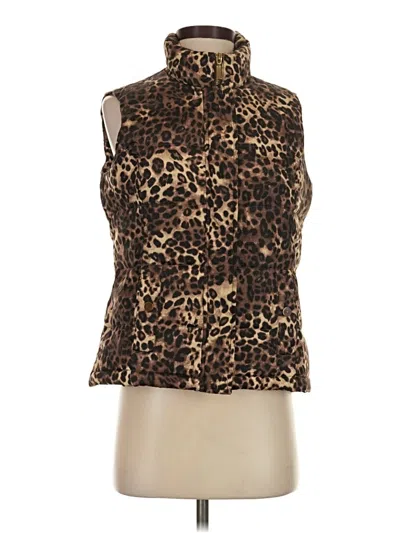 Pre-owned Charter Club Faux Fur Vest In Brown