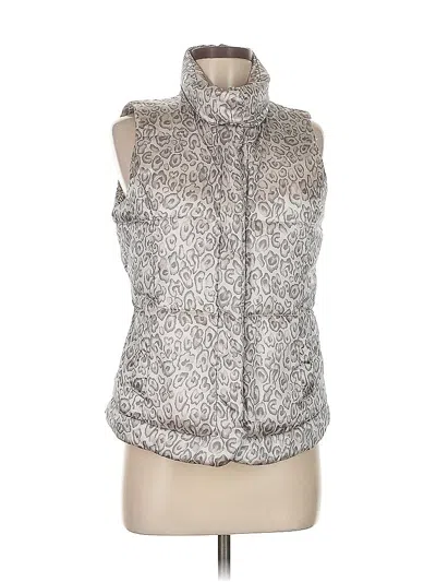 Pre-owned Charter Club Faux Fur Vest In Silver