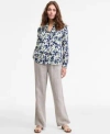 Charter Club Floral Print 100 Linen Shirt 100 Linen Drawstring Pants Macys Exclusive