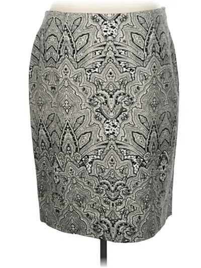 Pre-owned Charter Club Formal Skirt In Silver