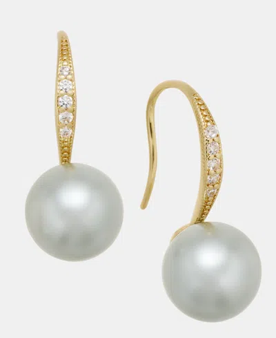 Charter Club Glass-pearl Drop Earrings, Macy's Exclusive In Gold