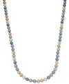 Charter Club Gold-tone Bead & Color Imitation Pearl 60" Strand Necklace, Created For Macy's In Blue