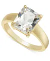 Charter Club Gold-tone Crystal Solitaire Ring, Exclusively At Macy's In Gold