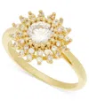 Charter Club Gold-tone Crystal Sunburst Ring, Exclusively At Macy's In Gold