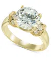 CHARTER CLUB GOLD-TONE CUBIC ZIRCONIA RING, CREATED FOR MACY'S