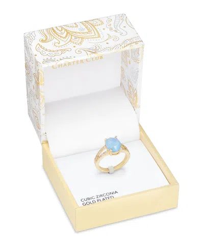Charter Club Gold-tone Pave & Color Crystal Statement Ring, Exclusively At Macy's