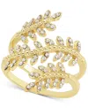 Charter Club Gold-tone Pave Leaf Statement Ring, Created For Macy's In Gold