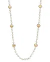 Charter Club Gold-tone Pave Shell & Imitation Pearl Collar Necklace, 16" + 2" Extender, Exclusively At Macy's
