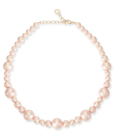 Charter Club Gold-tone Pink Imitation Pearl All-around Necklace, 17" + 2" Extender, Exclusively At Macy's