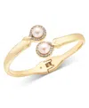 Charter Club Gold-tone Pink Imitation Pearl Bypass Hinge Bracelet, Exclusively At Macy's In Pink