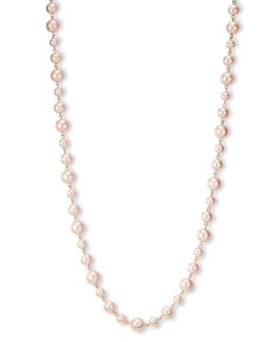 Charter Club Gold-tone Pink Imitation Pearl Long Necklace, 42" + 2" Extender, Exclusively At Macy's