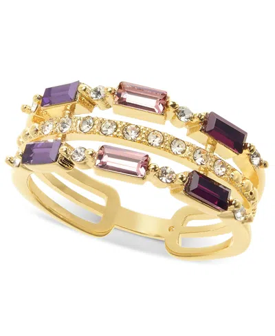 Charter Club Gold-tone Purple Stone Multi Row Ring, Created For Macy's