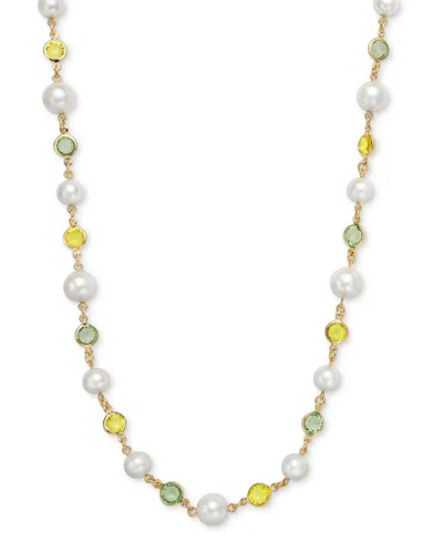 Charter Club Gold-tone Stone & Imitation Pearl Strand Necklace, 42" + 2" Extender, Exclusively At Macy's