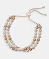 Charter Club Imitation Pearl Double Row Slider Bracelet, Macy's Exclusive In Multi