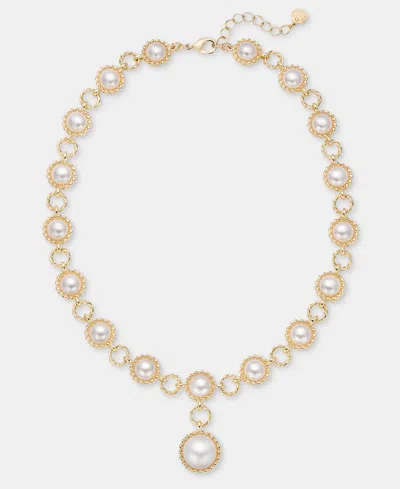 Charter Club Imitation Pearl Pendant Necklace, 18" + 2" Extender, Macy's Exclusive In Gold
