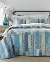 Charter Club Indigo Stripe Artisan 3-pc. Quilt Set, King, Exclusively At Macy's In Blue