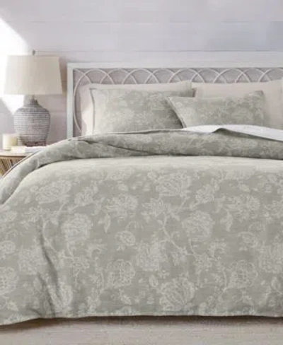Charter Club Jacobean Chenille Duvet Sets Exclusively At Macys In Gray