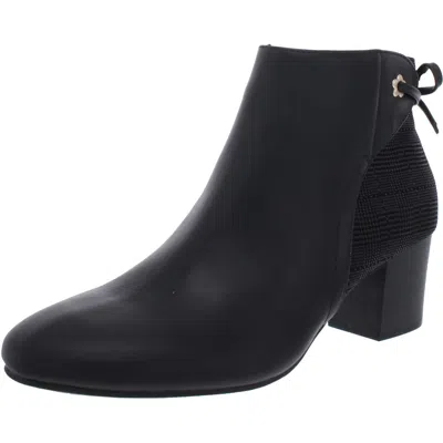 Charter Club Jovanaa Womens Booties Bow Ankle Boots In Black