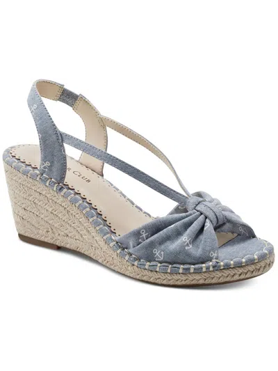 Charter Club Kika Womens Open Toe Stretch Straps Pumps In Grey